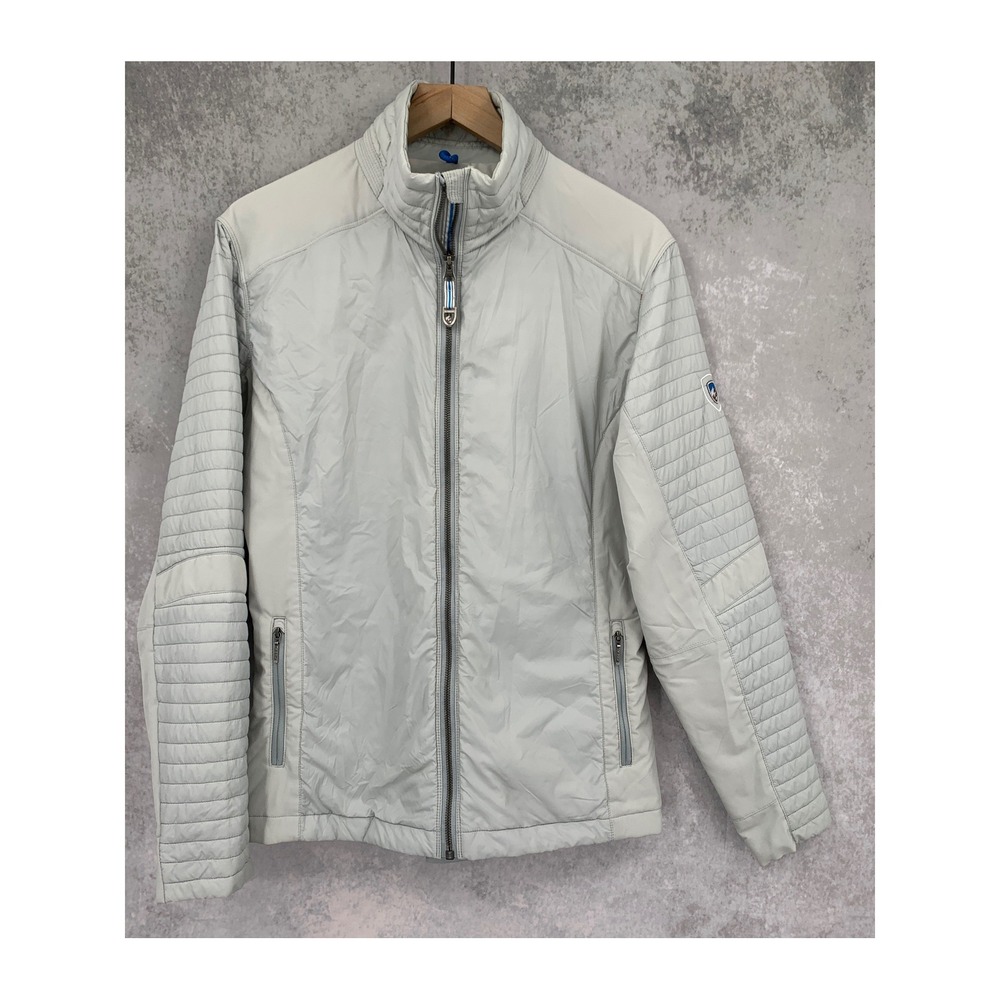 KUHL Jacket Women Large Gray Quilted Insulated Puffer Hiking Gorpcore Projekt